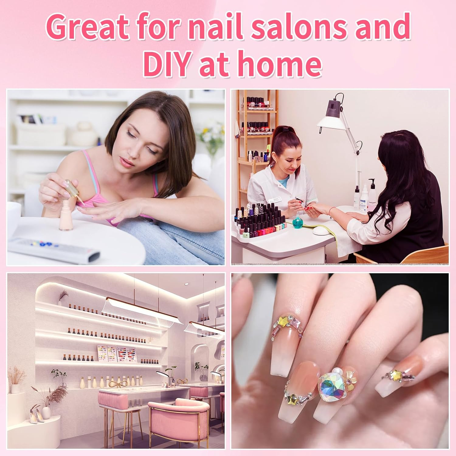Ombre Nail Sponge Kit 100Pcs w/ Gripper Pen for Gradient Nail Art Design Silver