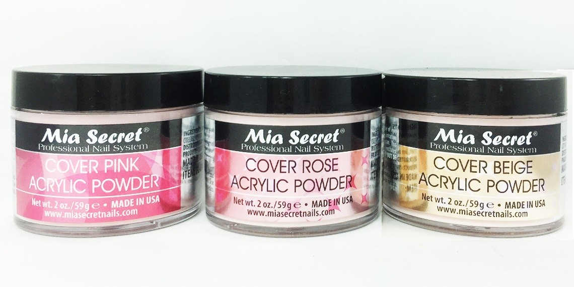 Mia Secret Acrylic Powder – Cover Beige/Pink/Rose 2 oz each – 3 pcs set