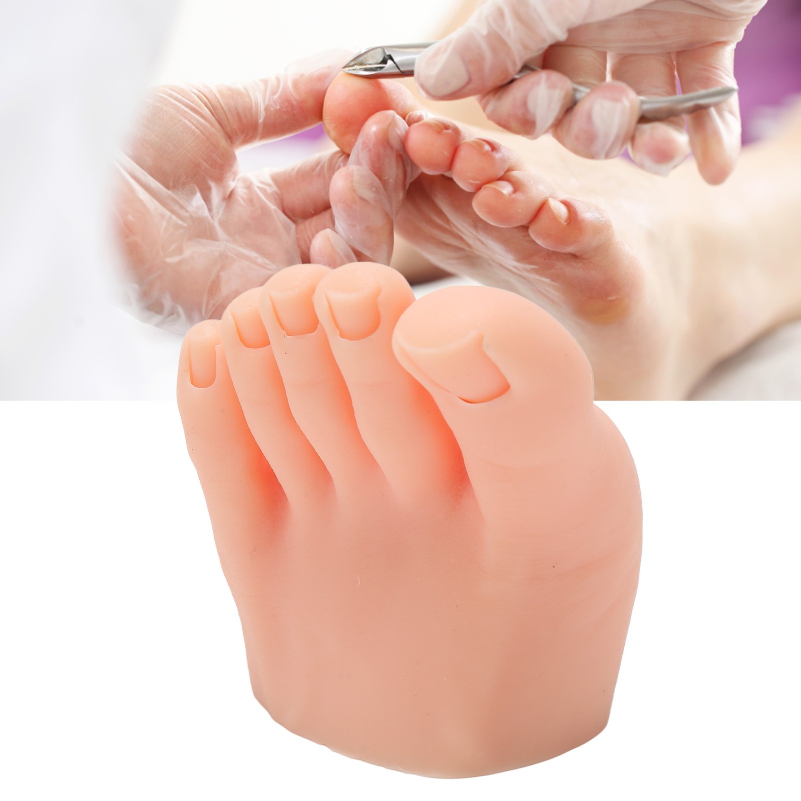 Nails Art Training Display Fake Half Foot Model Light Skin Color Tattoo Practice