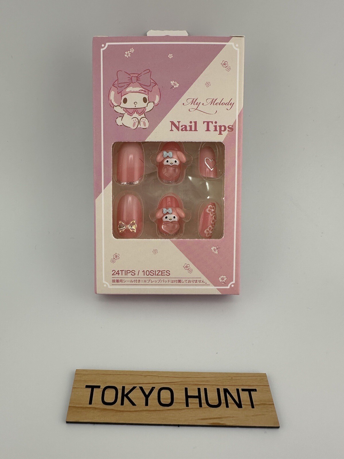 Sanrio Press on nail cinnamoroll mymelody 2set false nail tips JAPAN