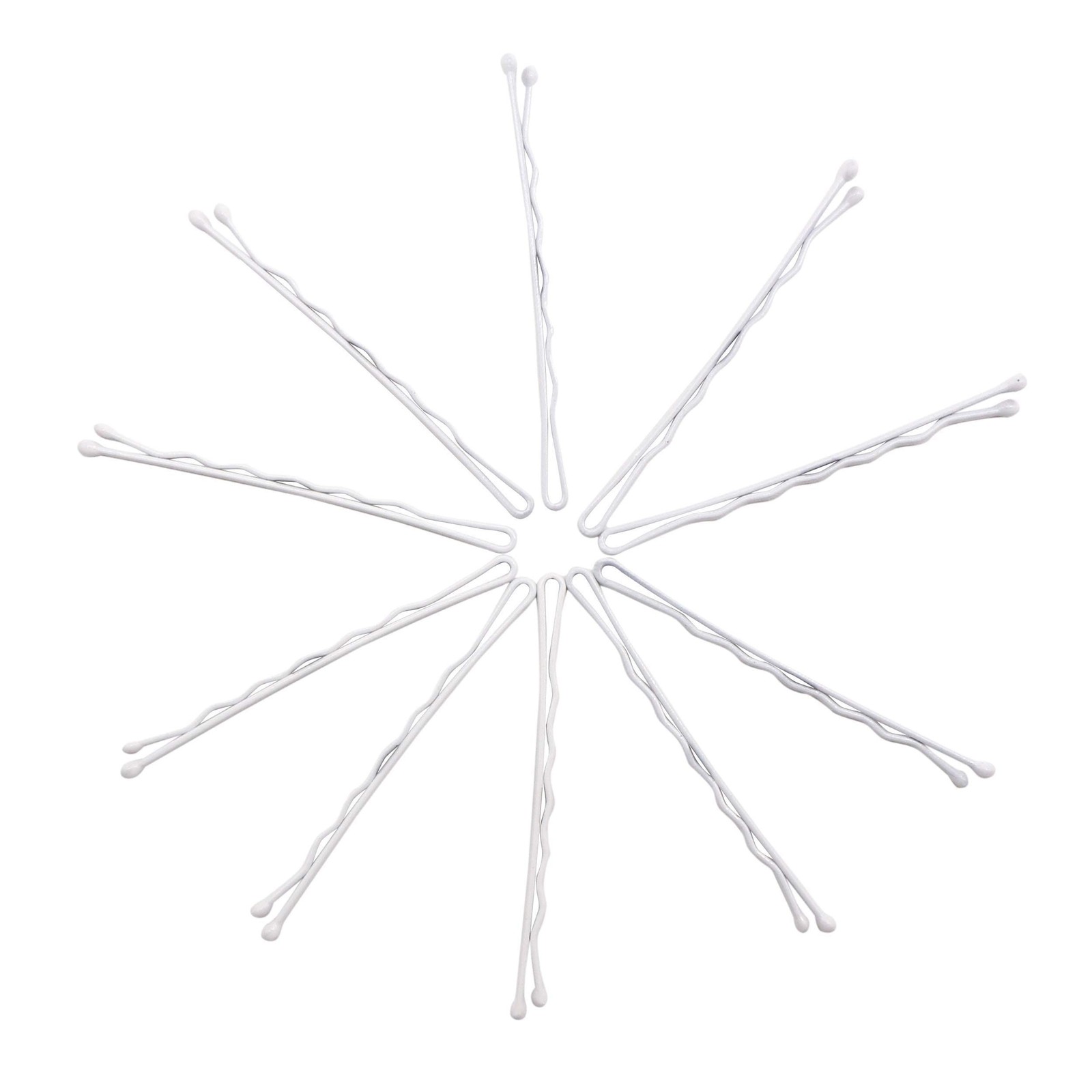 Dofash 5Waves Bobby Pins White Hair Pins 5CM/2IN Hairpins Decorative Hair Acc…