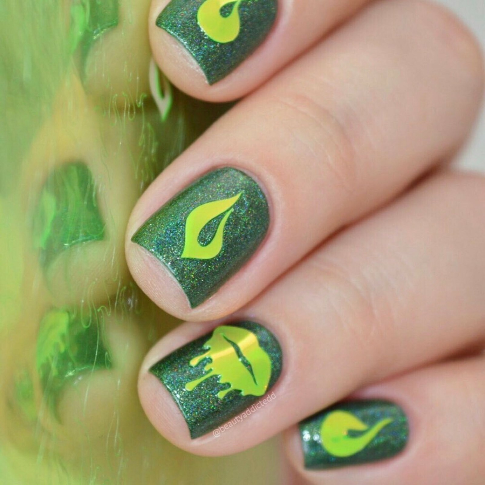 Whats Up Nails Dripping Flames Stickers (Lime) – Daily Charme Collaboration