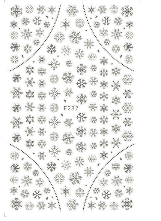 Christmas Winter New Year Snowflake Snowman Stocking 3D Art Nail Sticker NH13