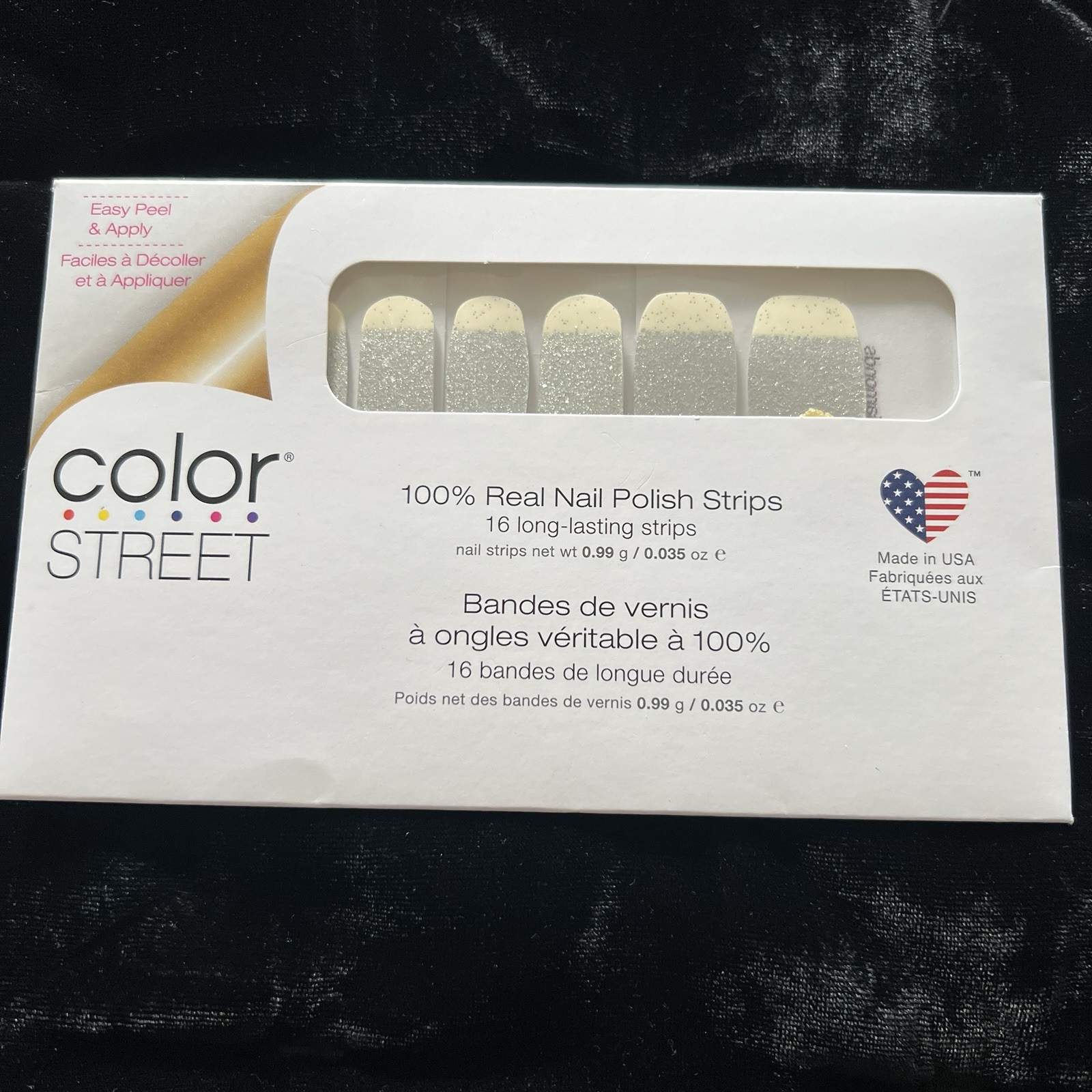 ✨ Color Street Dripping In Diamonds Nail Polish Strips Silver Glitter NEW