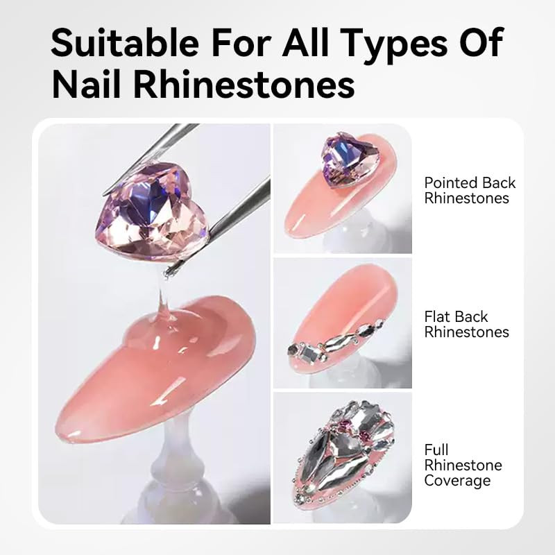 Rhinestone Glue Gel for Nails,30G Super Strong Adhesive Nail Art