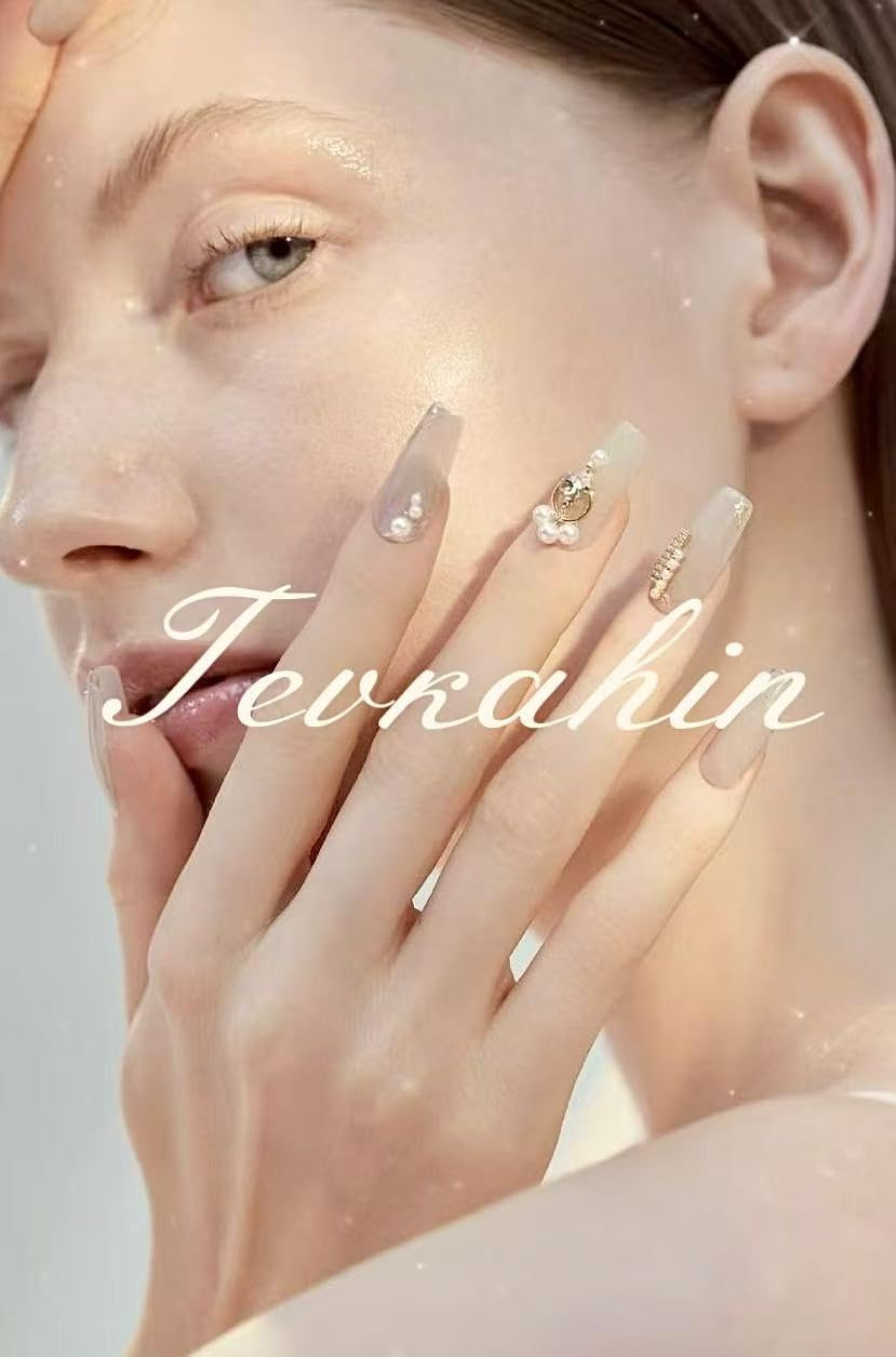 Spring Summer Press on Nails Short Almond Fake Nails 3D Embossed Fruit False Nai