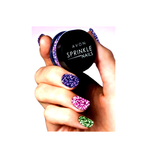 Avon Sprinkle Nails~Nail Art Beads- Purple Confetti~New in Box