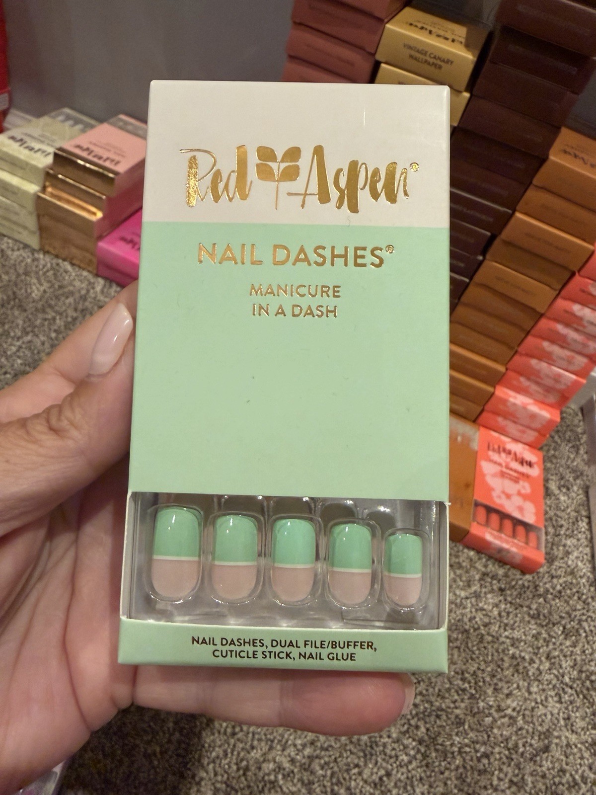 Red Aspen Nail Dashes