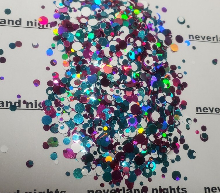 Holographic “mojo” round glitter mix for nails, acrylic, crafts 1.5 tsp