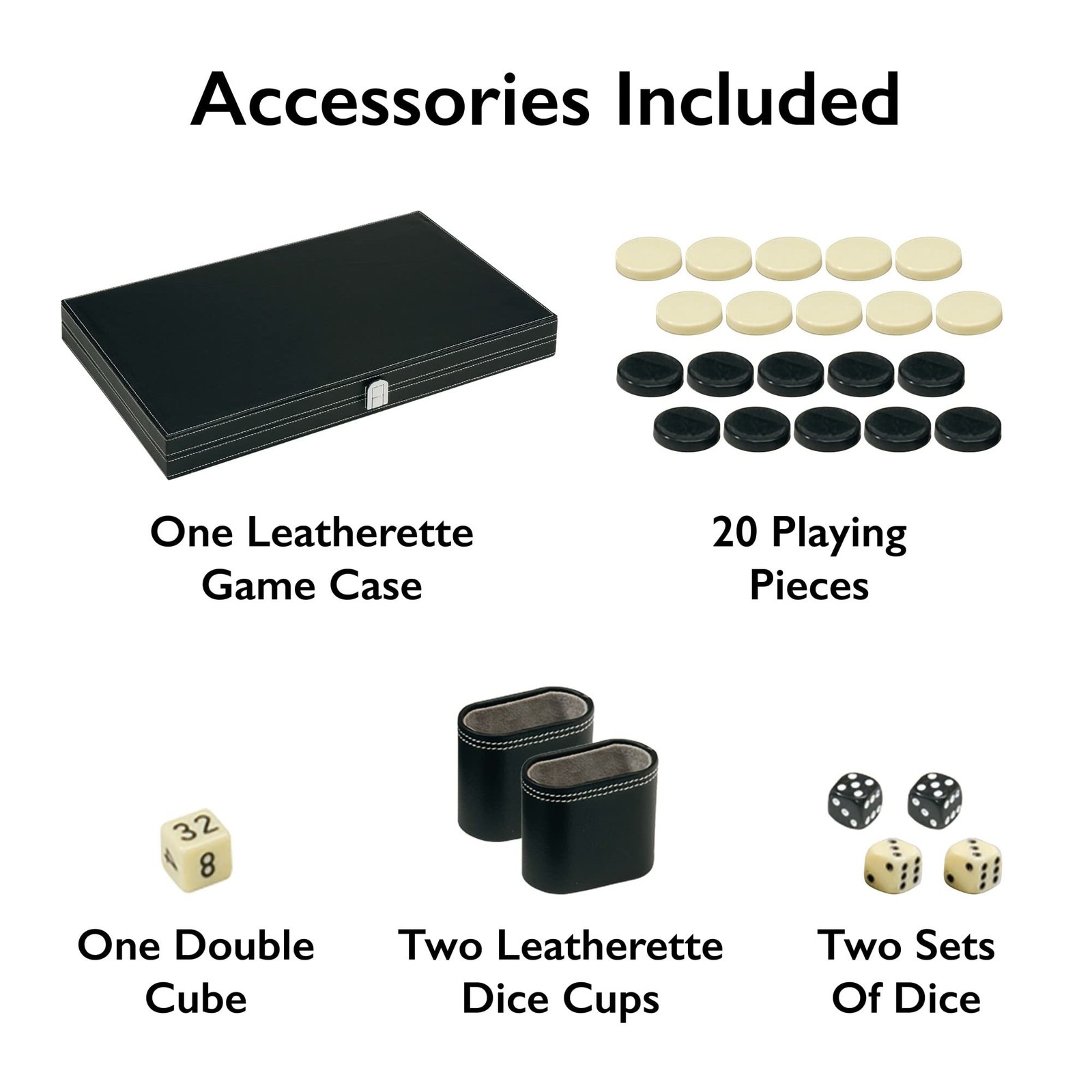 Mainstreet Classics 18-Inch Backgammon Board Game Set 18 Inch, Multi