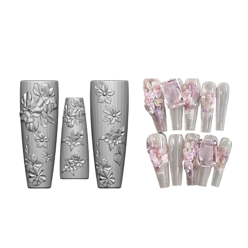 Embossed Nail Stamping Molds for Intricate Patterns and Nail Art Enthusiasts
