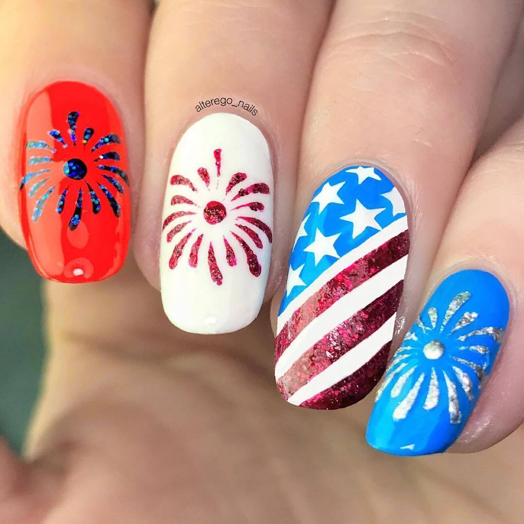 Firework Stencils for Nails, Christmas Nail Stickers, Nail Art, Nail Vinyls