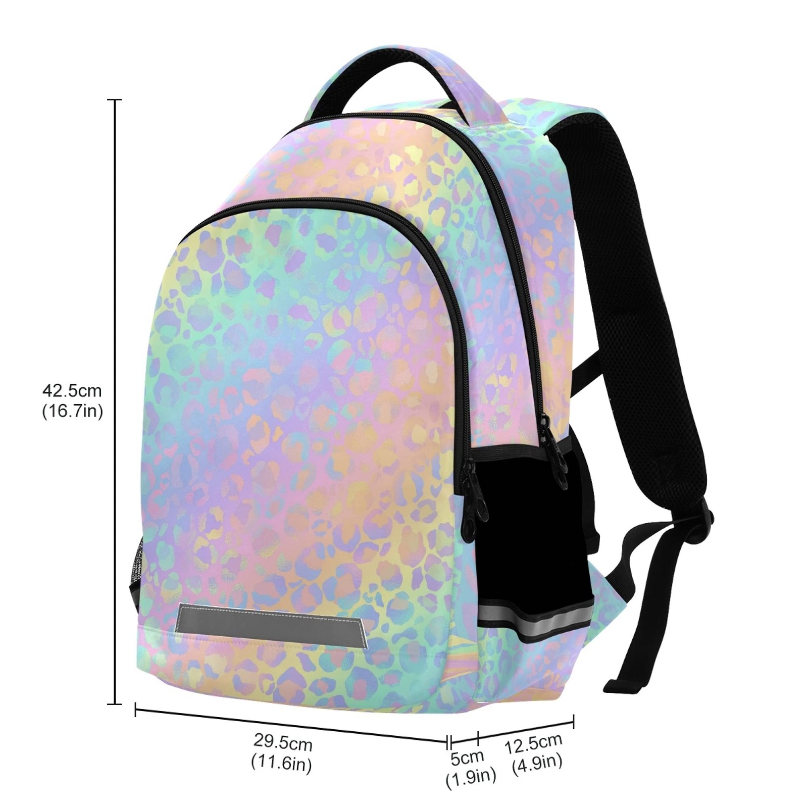 ALAZA Rainbow Leopard Print Cheetah Backpack Purse for Girls Boys Kids Women …