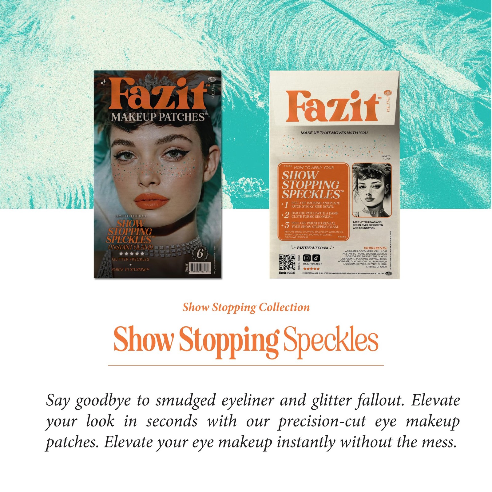 Show Stopping Speckles Glow Up MakeUp Patches Cute Glitter Cosmetic Face
