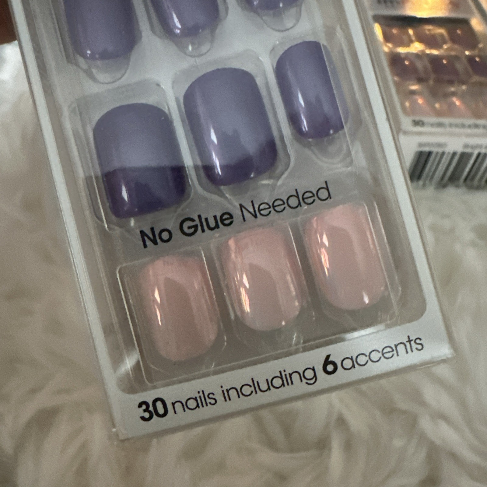 imPRESS Press on manicure Lot Of 4 Purple/Pink/White 30 Nails In Each Set