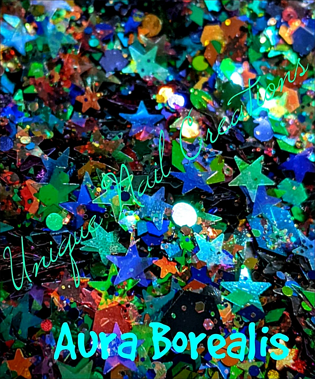 AURORA BOREALIS~MULTI SHAPES GLITTER~Nail•Acrylic•Gel•Body Art•Face•Festival