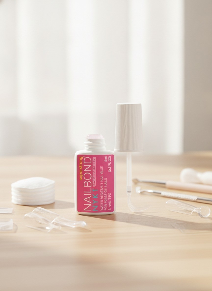 Nail Glue, Brush On, 8ml, Fast Drying, Super Strong, Water Resistant
