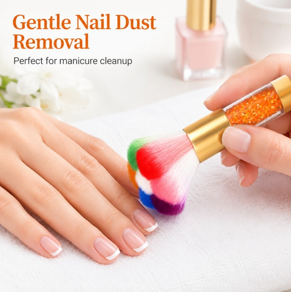 Nail Dust Brush Set – Acrylic & UV Gel Powder Art Remover, Cleaner Brushes