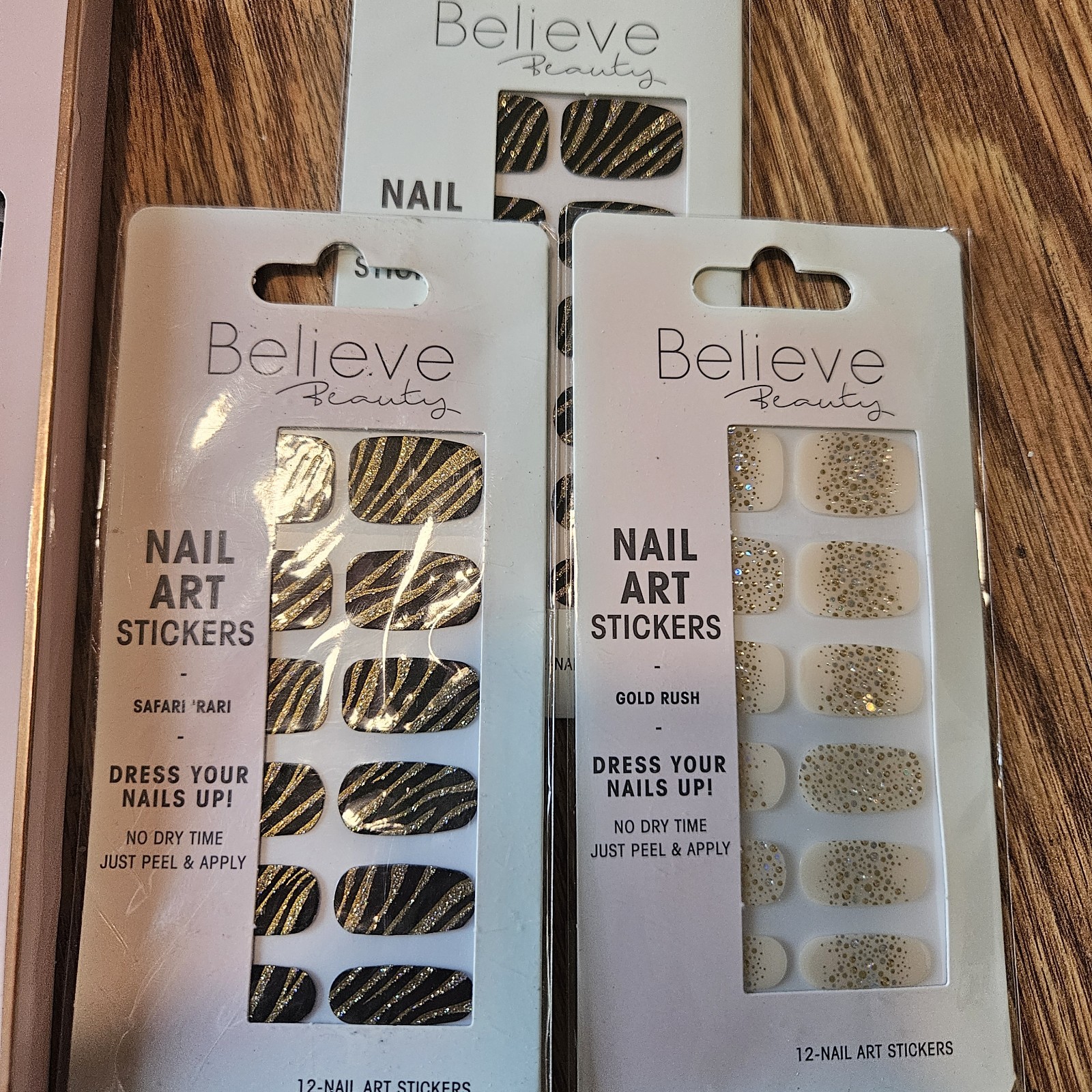 Nail Art Stickers Lot 13 New Glitter Zebra Floral Leopad Tie Dye Believe Beauty