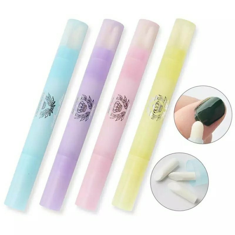 2Pcs Nail Art Polish Varnish Remover Corrector Pen Correction refill