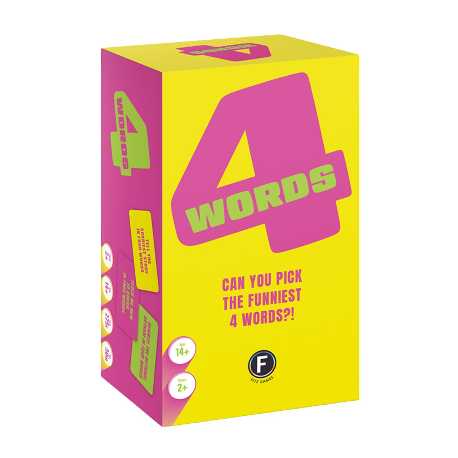 4 Words Party Game – Creative Word Play for 4.3 x 3 x 0.1 inches, Multicolor
