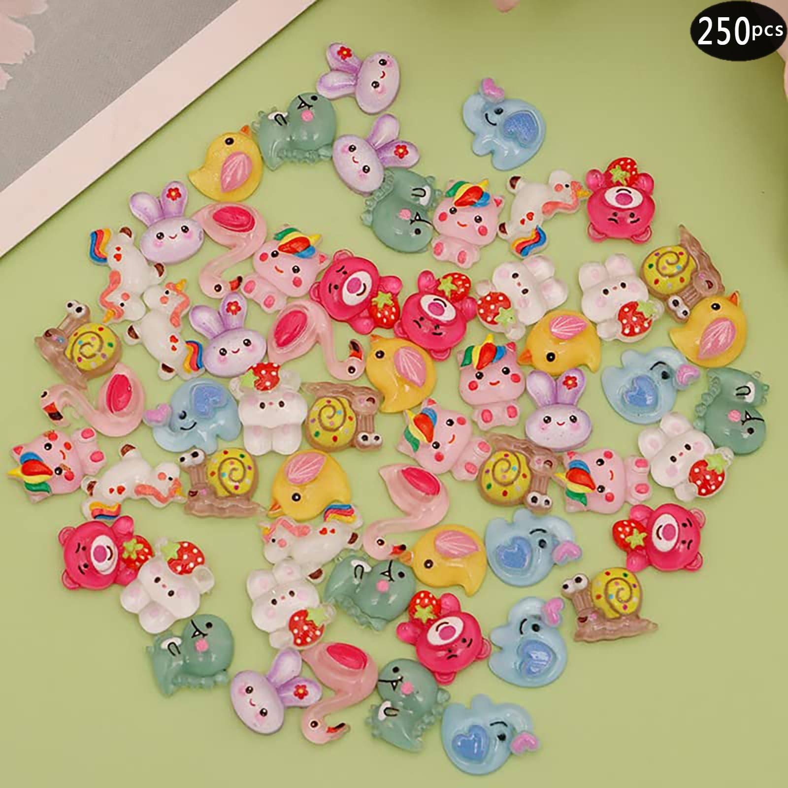 1 Pack of 250pcs Cute & Sweet 3D Nail Charms for Acrylic Nails, Perfect for N…