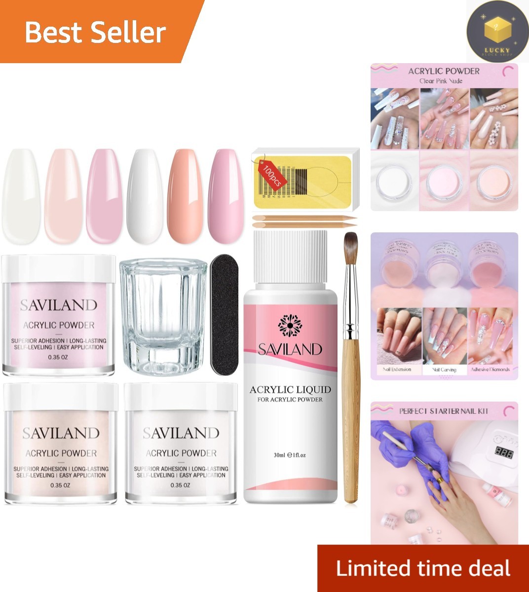 Eco-Friendly Acrylic Nail Kit – Complete with Long-Lasting Powder & Accessories