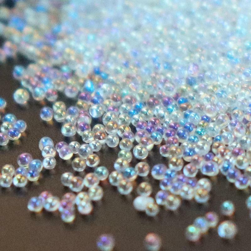 CAVIAR BEADS ROSE GOLD Crystal 3D Micro Ball Pixie Nail Art Decoration Glass UK