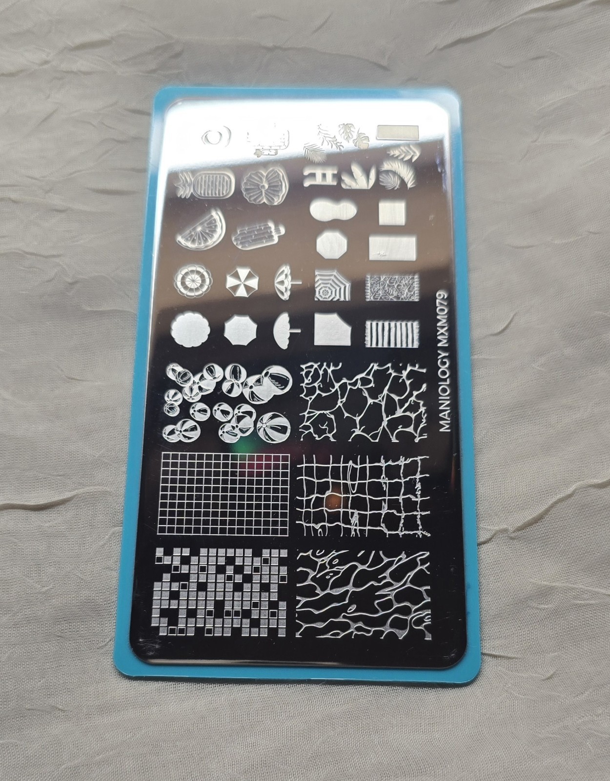 Pool Party Lap Life Maniology MXM079 Nail Stamp Plate Summer Swim Water Umbrella