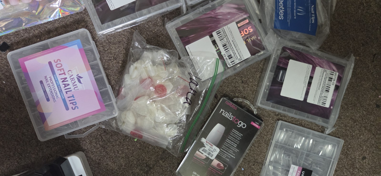 Beetles And Assorted Sizes And Shapes Gel Nail Tips Full Cover