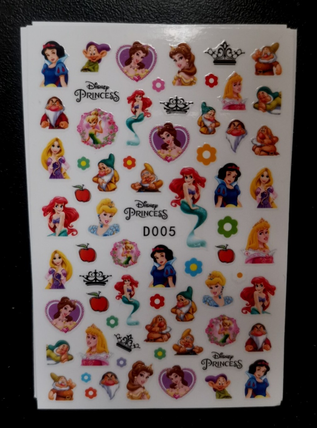 1 x Disney Princess Ariel Cinderella Nail Stickers Nail Art 9.5cm x 6.5cm