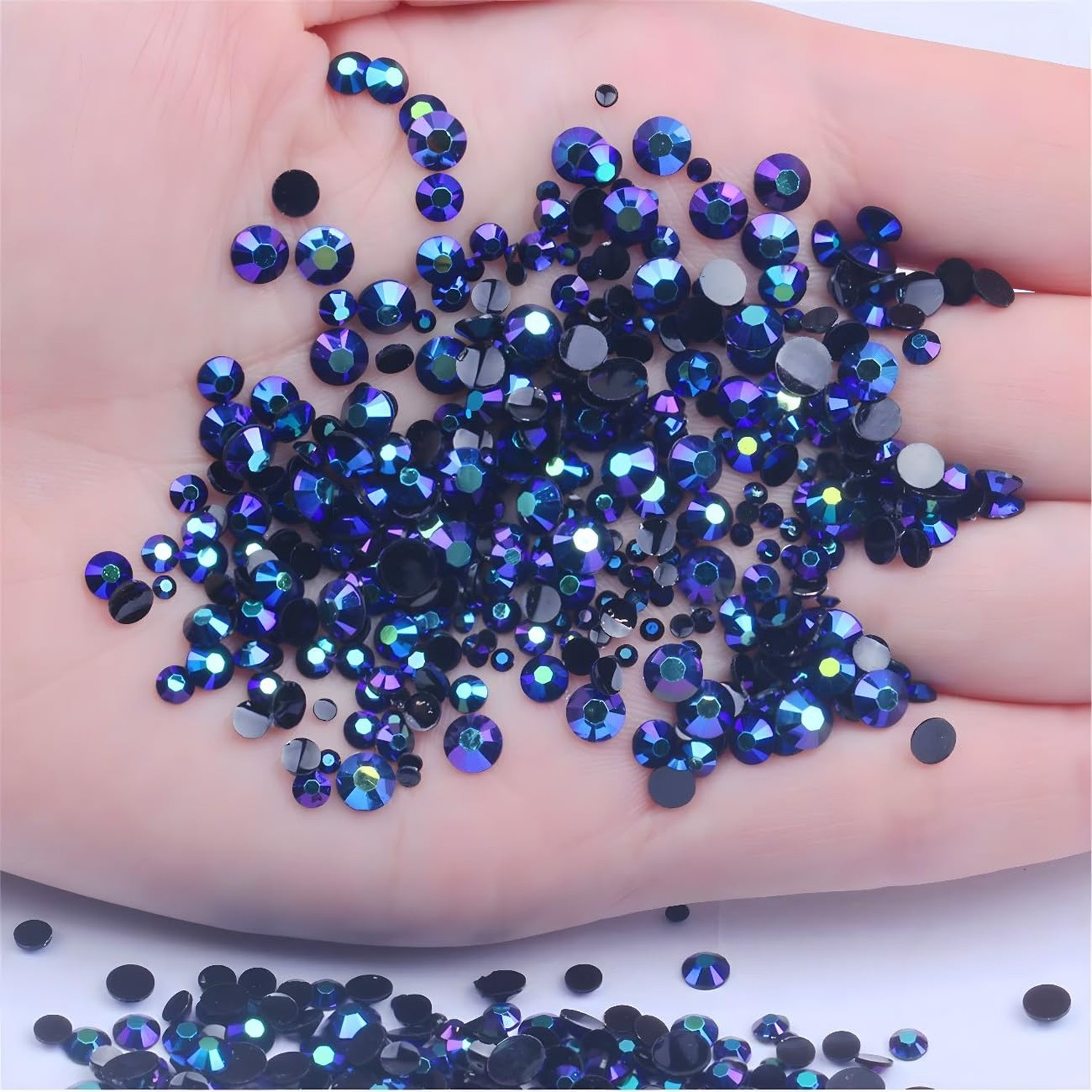 Flatback Rhinestones Round Gems for Nails Art and Crafts 1250Pcs SS20 5mm AB …