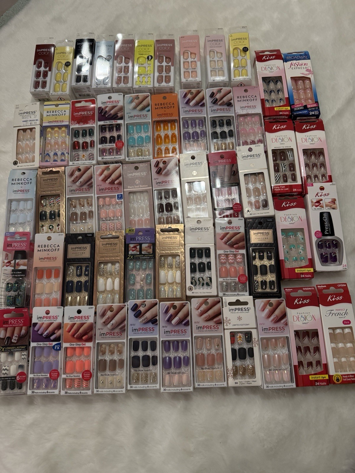 ( Lot Of 100 ) Kiss imPRESS Nails Mixed LOT**NEW DESIGNS****