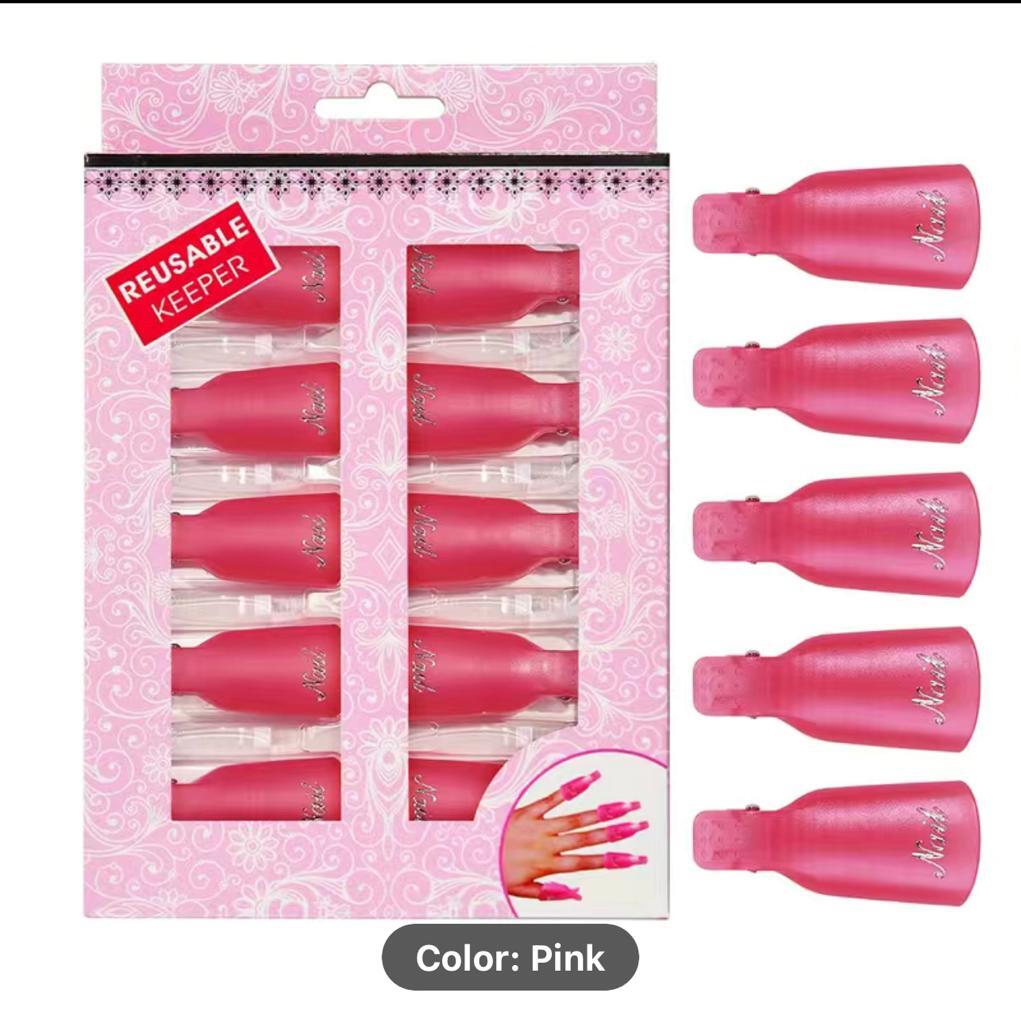 5Pcs/10Pcs UV Gel Polish Remover Wraps Silicone Soak Off Cap Clip Nail Art Tools