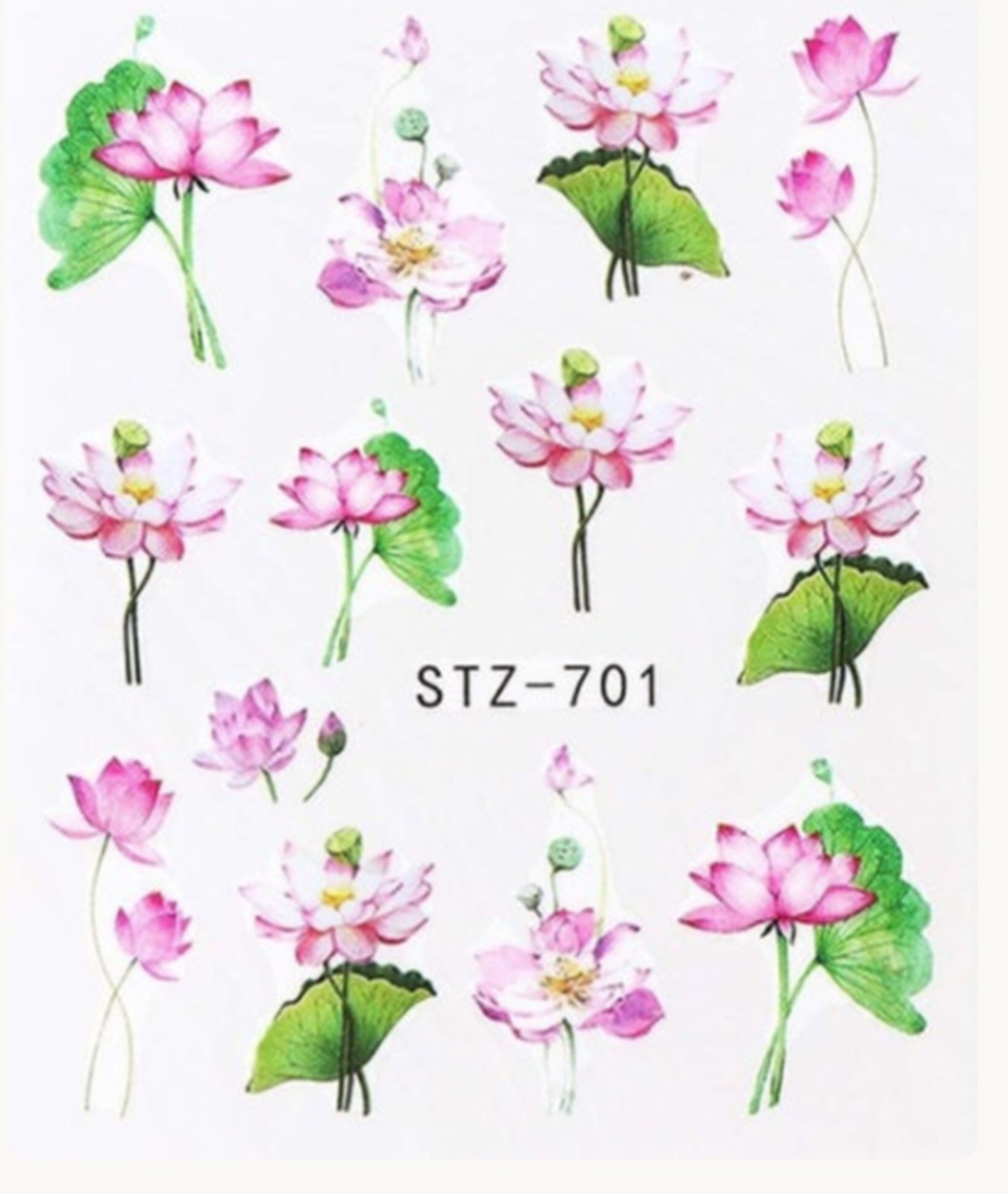 Flower, Floral Nail Art Water Decals DIY Nail (Group 5)