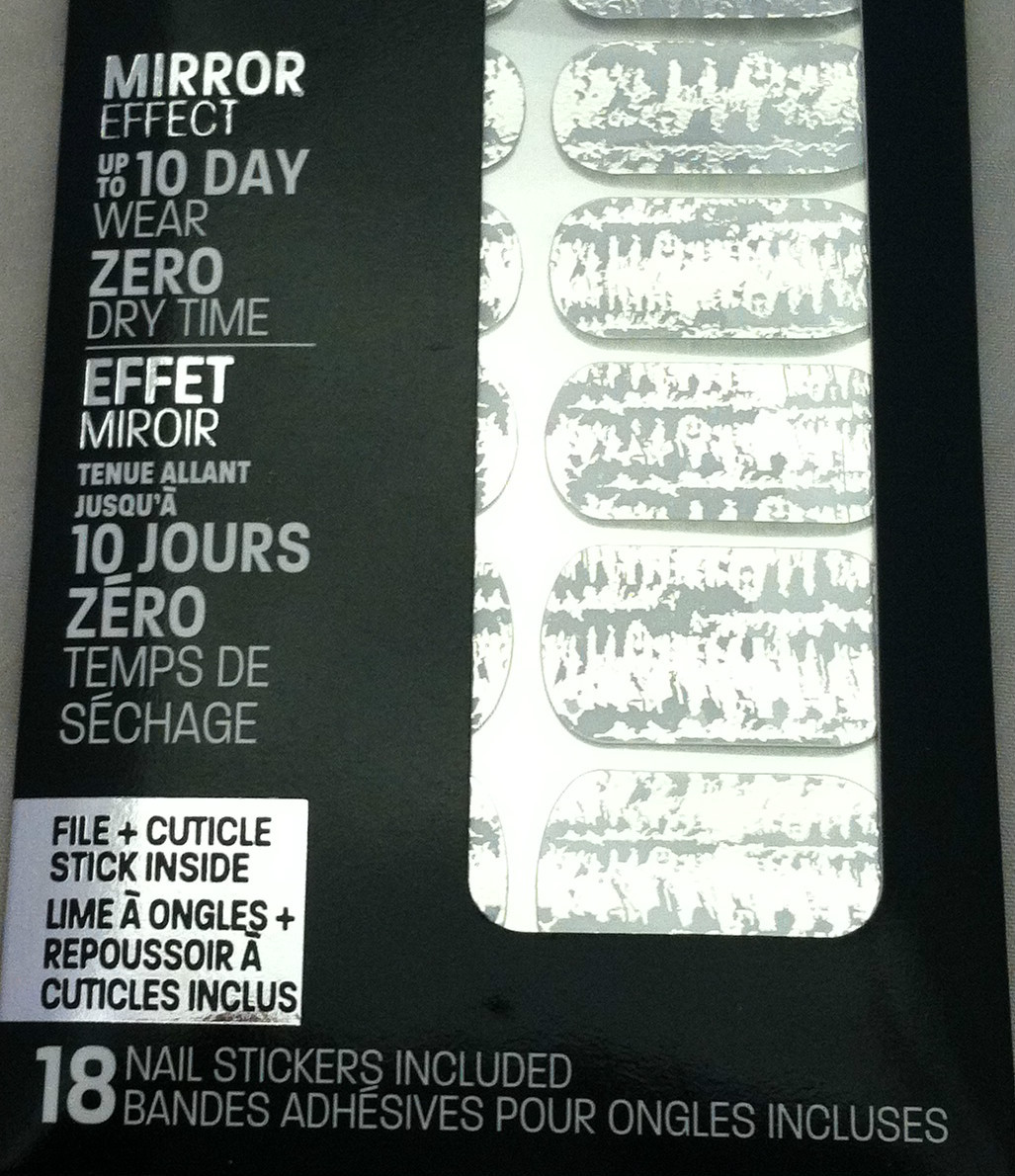 Maybelline Color Show Nail Stickers Mirror Effect *60 FRAYED FOILS* Silver BNew