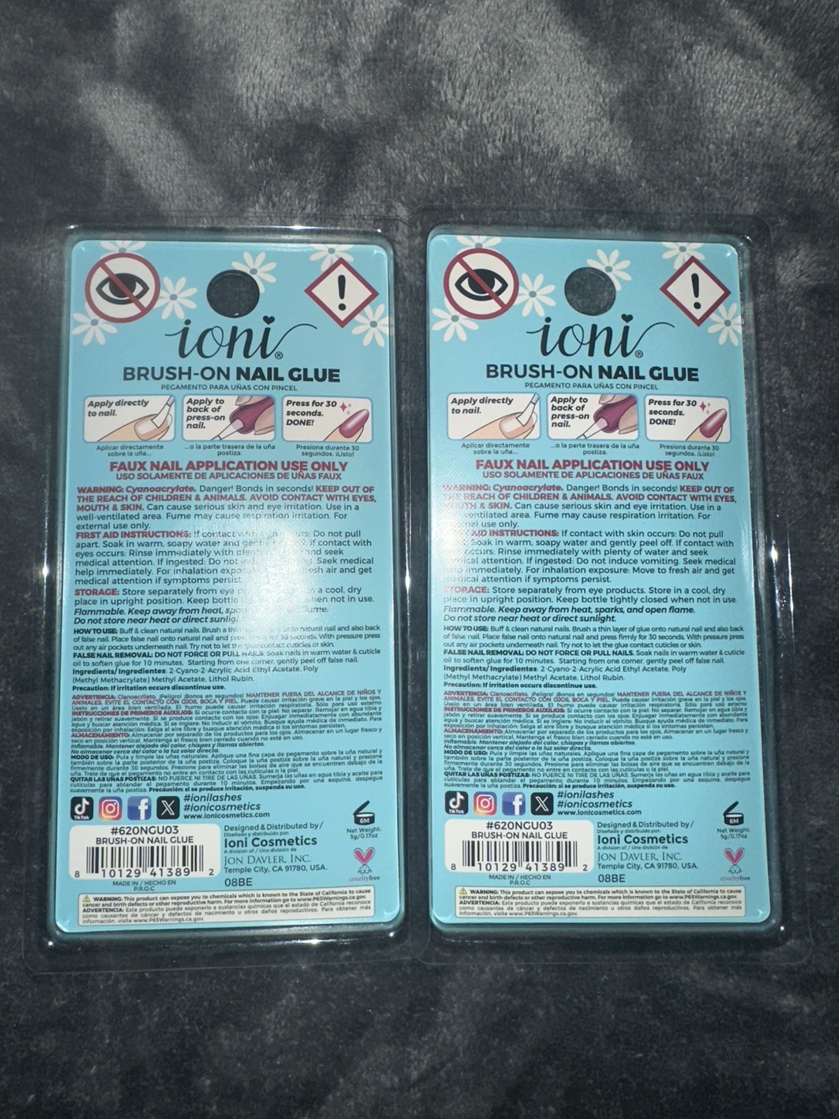 ioni Brush On Nail Glue Adhesive Glue