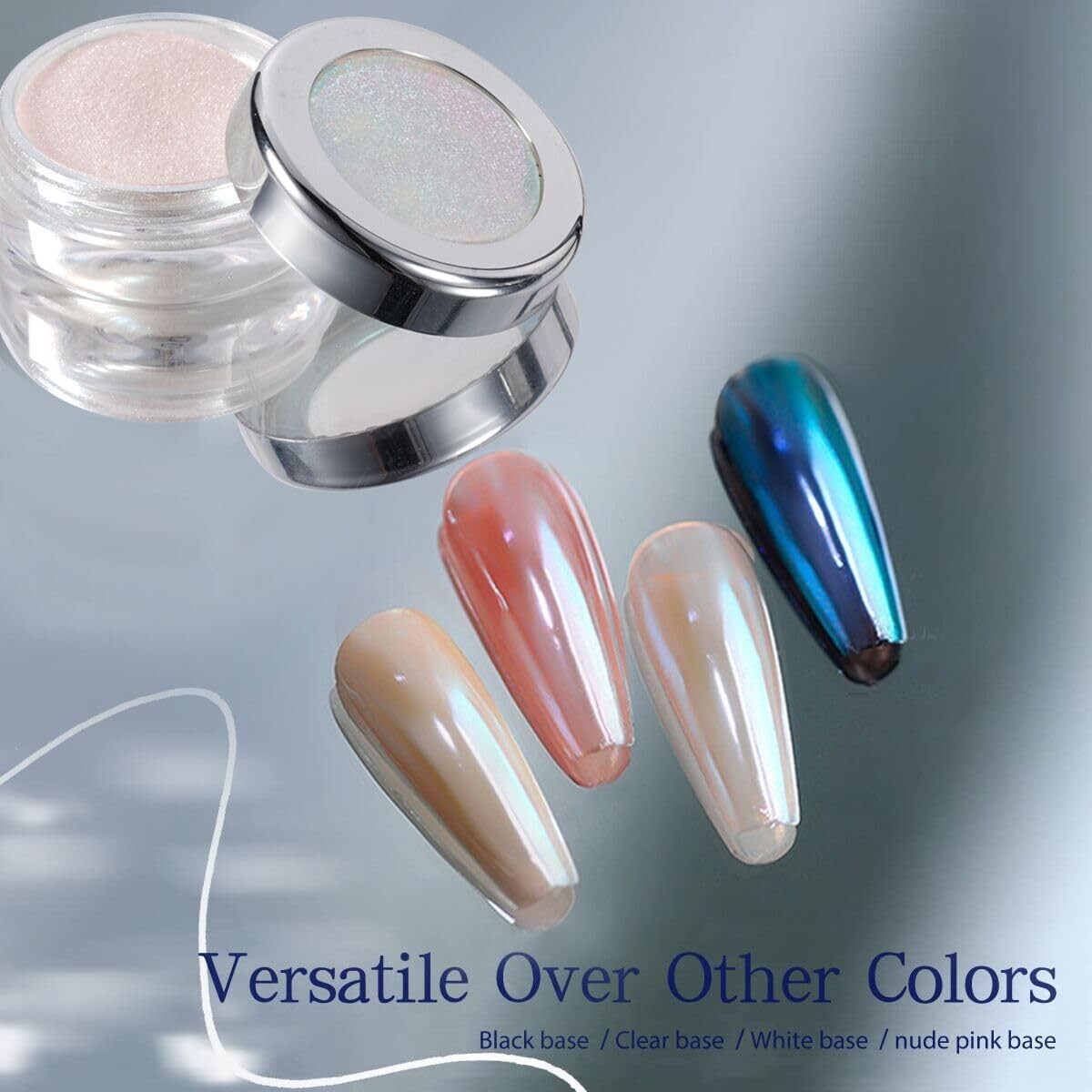 Luxury Aurora Color-Shifting Nail Powder – High-Gloss Sheen, Ultra-Fine Grind