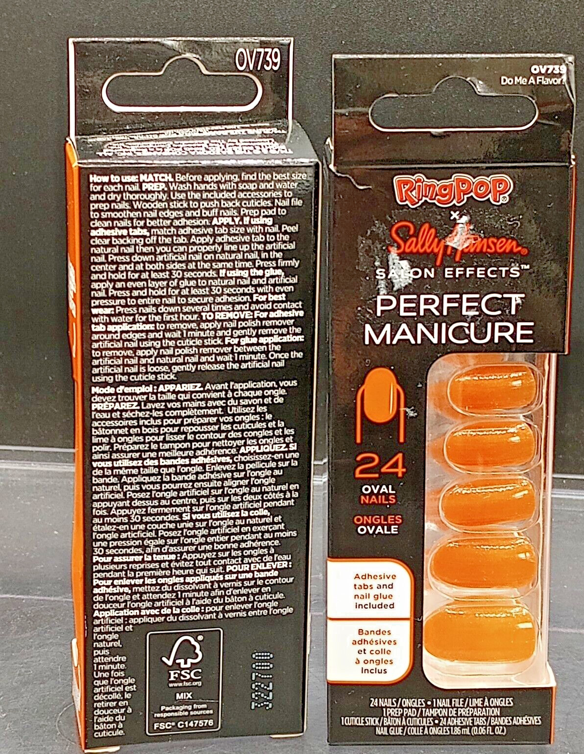 (2 Pack) Sally Hansen – Ring Pop Press-On Nails #OV739 Do Me A Flavor -24 Ct. Ea