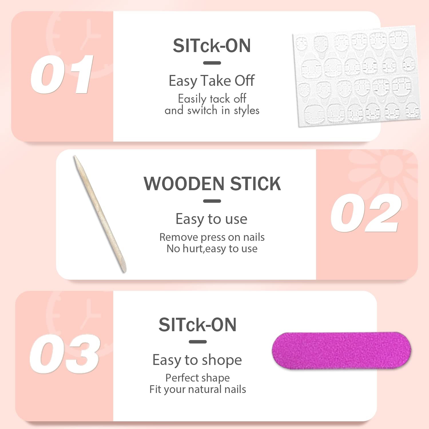 Lilac French Tip Press on Nails 0.04 Ounce (Pack of 30), french square lilac