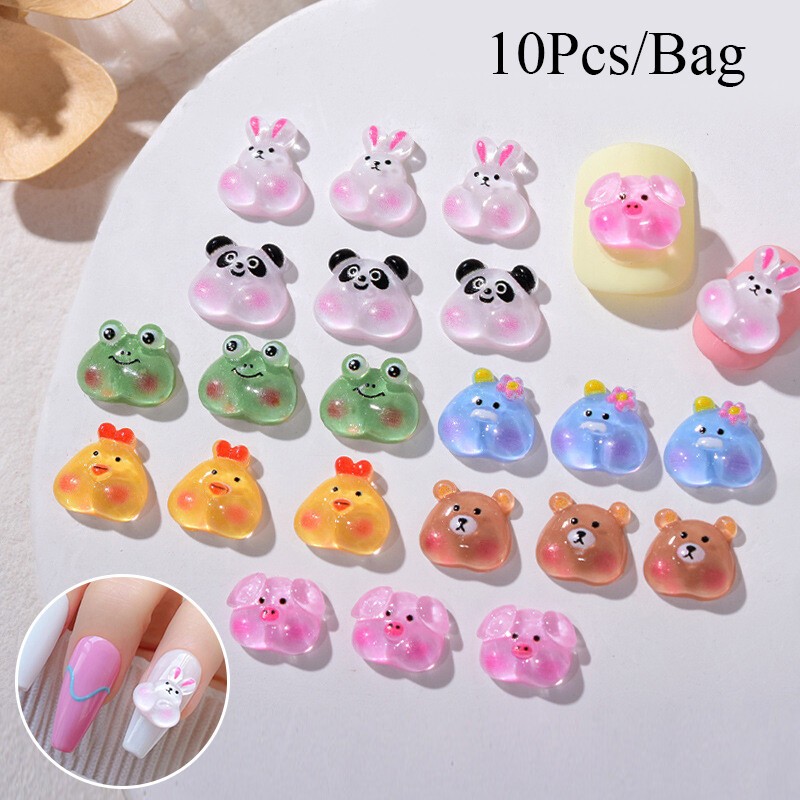 3D Bow Butterfly Nail Art Stickers Charms Decorations Cute Mixed Style Manicure