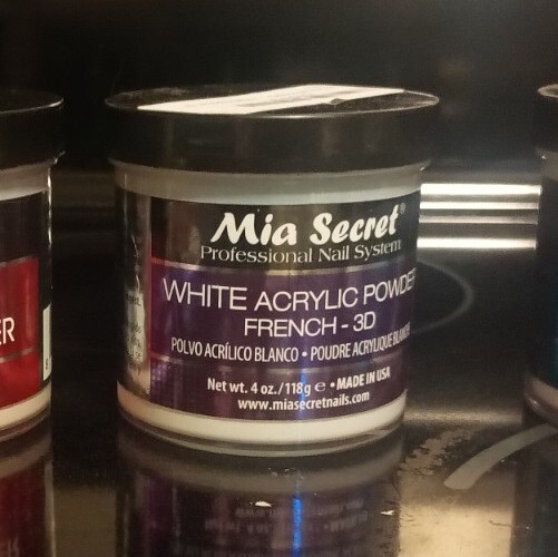 Mia Secret Acrylic Powder WHITE French 3D Nail Arts System 4 Ounce MADE IN USA