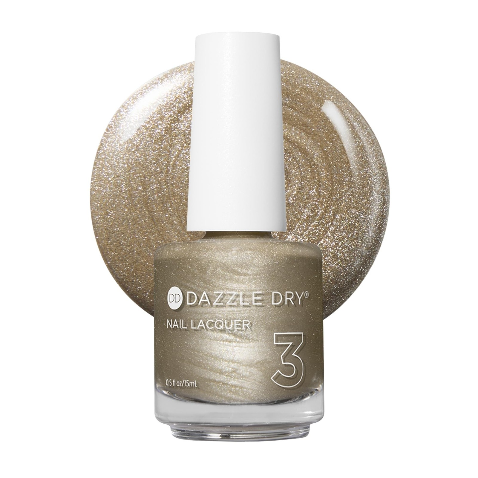 Dazzle Dry Nail Lacquer (Step 3) – Illuminate Lacquer – A bright champagne go…
