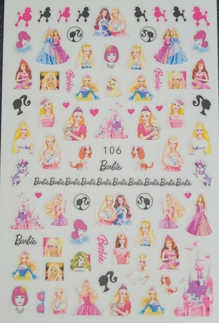 Barbie Princess Nail Art Stickers