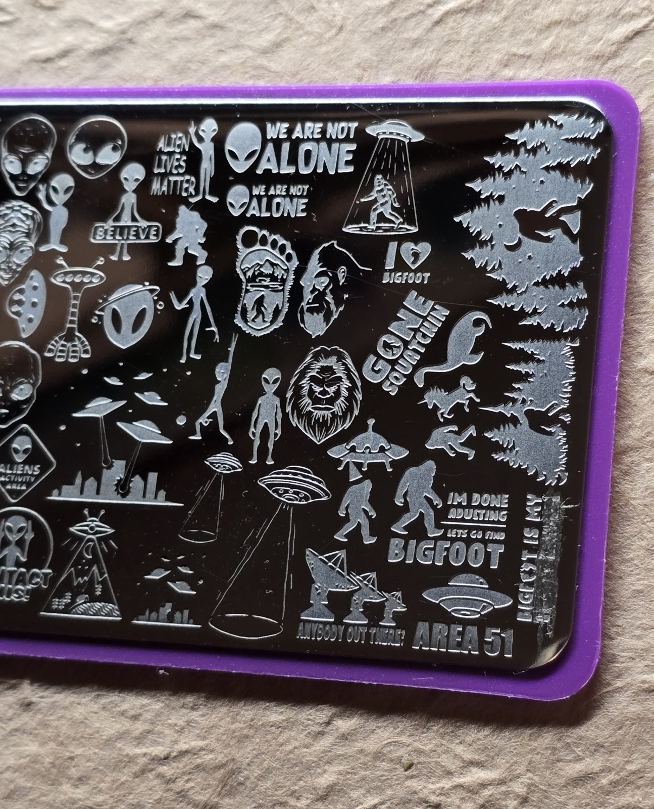 HTF Pretty Fingers By Robin Garden Gnomes Hippie Forest Nail Stamp Plate