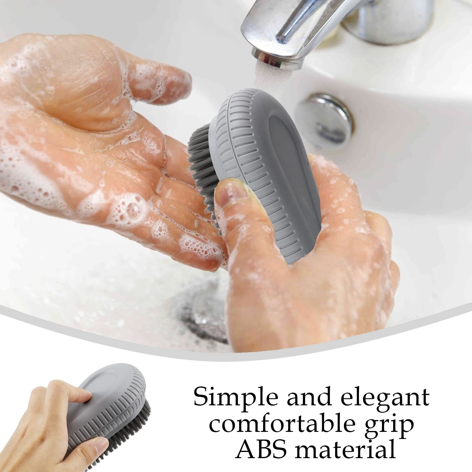 2 Pack Heavy Duty Fingernail Scrub Brush Stiff Bristles Hand Nail Cleaning Brush