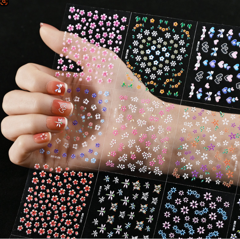 30PCS Manicure Daisy Flower Blossom Decal 3D Nail Sticker Decor Slider DIY NH9