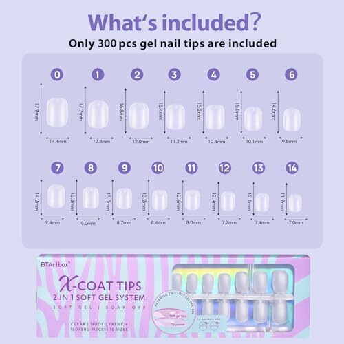 Extra Short Square Nail Tips – Short Squoval Gel Nail Tips, Natural S-Squoval