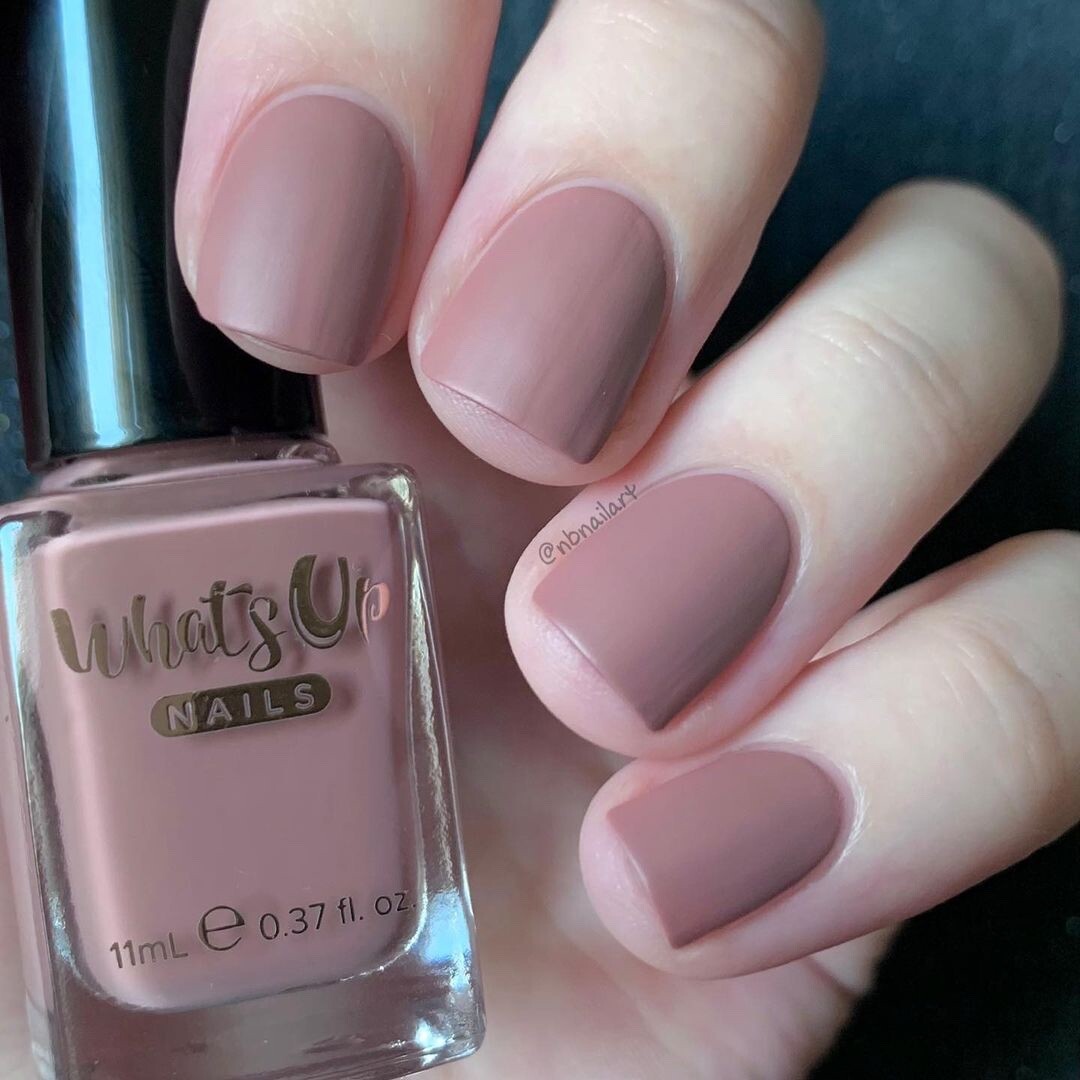 Whats Up Nails Rhodonite Nail Polish (Dusty Rose Matte) Nail Polish for Nail Art