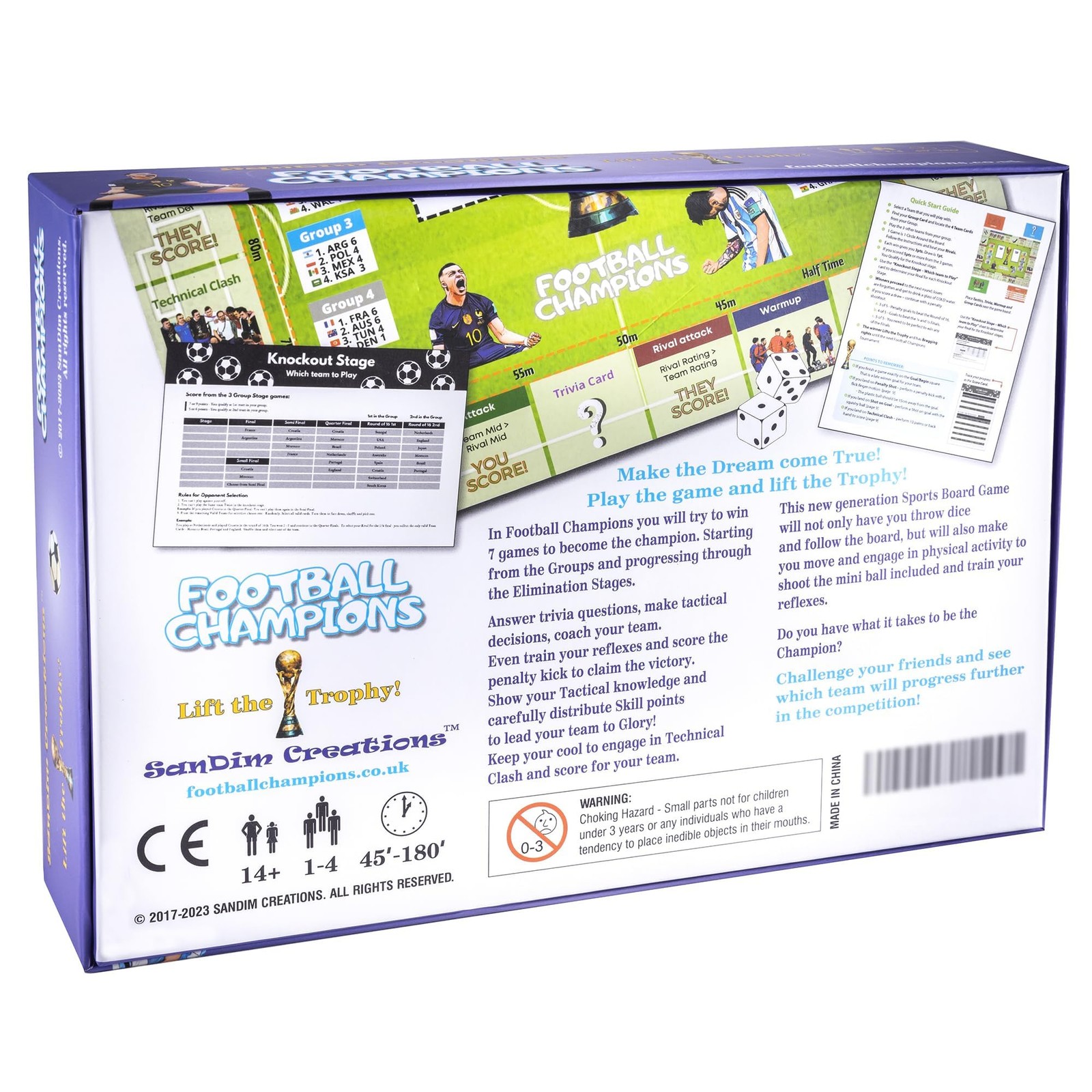 SanDim Creations Football Champions Board Game – Family 7.5 x 10 x 0.1 inches